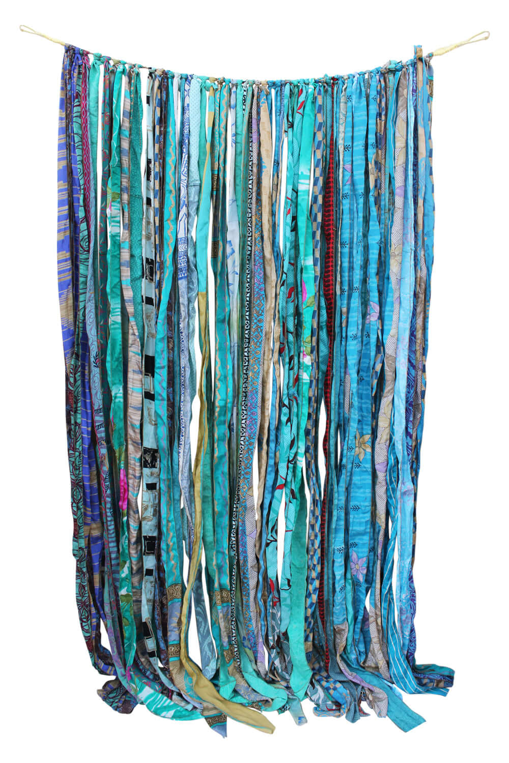 Recycled Silk Sari Bohemian Curtains - 210 x 120 cm